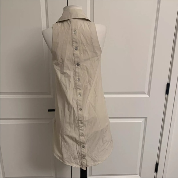 $310 FINLEY size XS Audio Techno Blend Parachute SAND  Swing Dress Shirt Dress - Picture 4 of 7